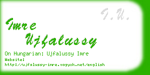 imre ujfalussy business card